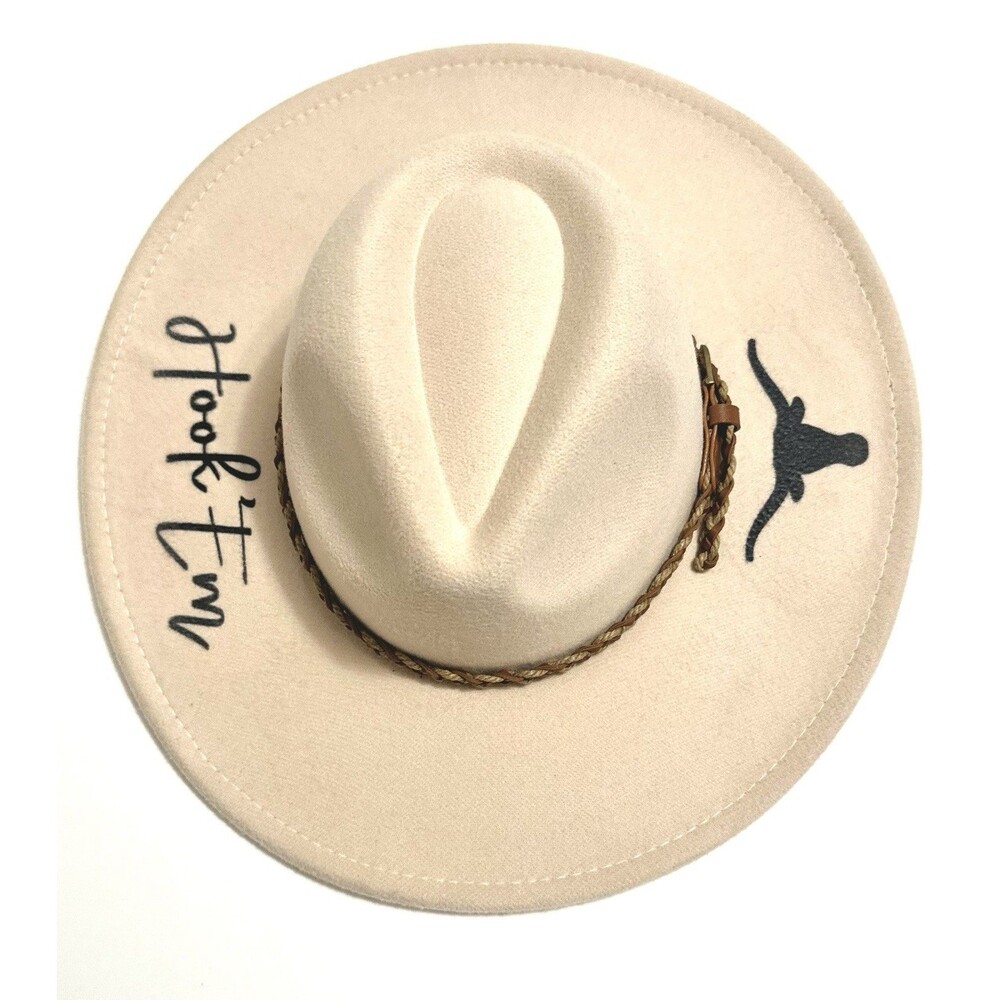 Fedora Rancher Hat Cream University Of Texas At Austin Hook ‘Em Horns Longhorns